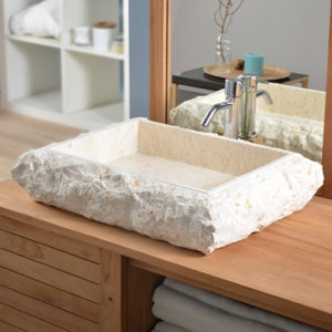 Tikamoon 50 cm Aufsatz-Waschbecken Scrula Slim