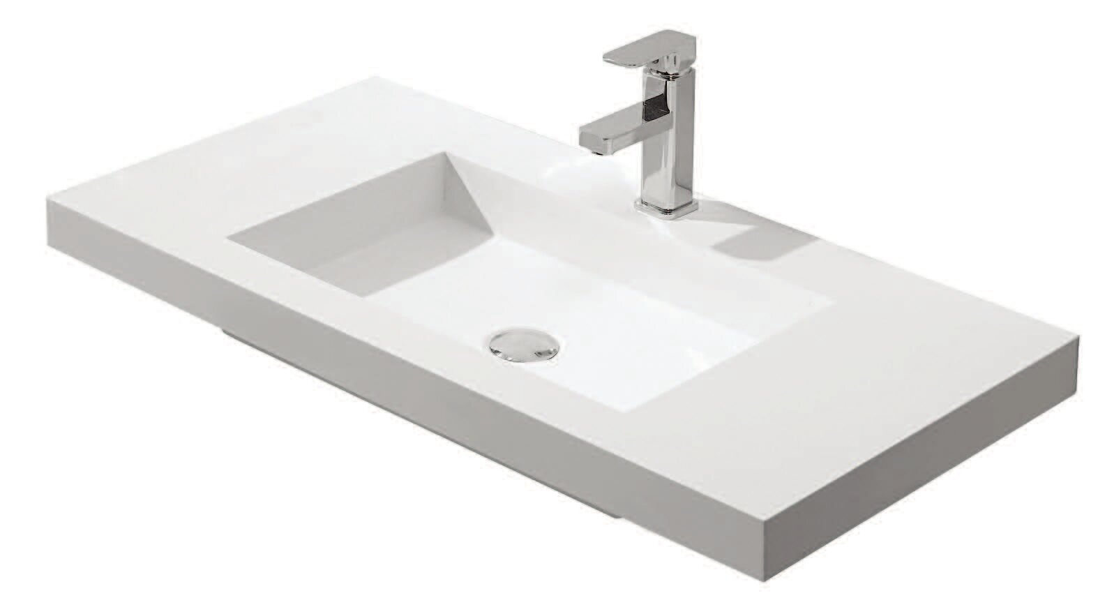 Empire Industries Diamond Stone Solid Surface 43 Single Bathroom Vanity Top Wayfair