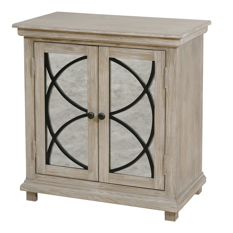 Alcott Hill Millbank Mirror Front 2 Door Accent Cabinet Reviews