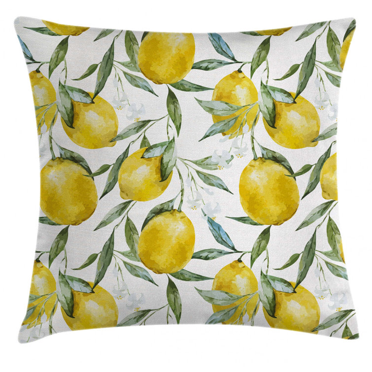 lemon print pillows