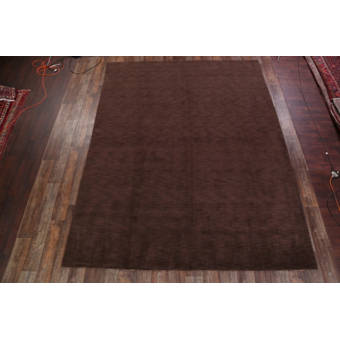 Ebern Designs Hickok Indian Oriental Hand Knotted Wool Brown Area Rug Wayfair Hand Knotted Wool Brown Area Rug