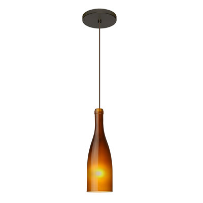 Botella 1 Light Novelty Pendant Besa Lighting Size 10 H X 32 W Light Novelty Pendant Besa Lighting