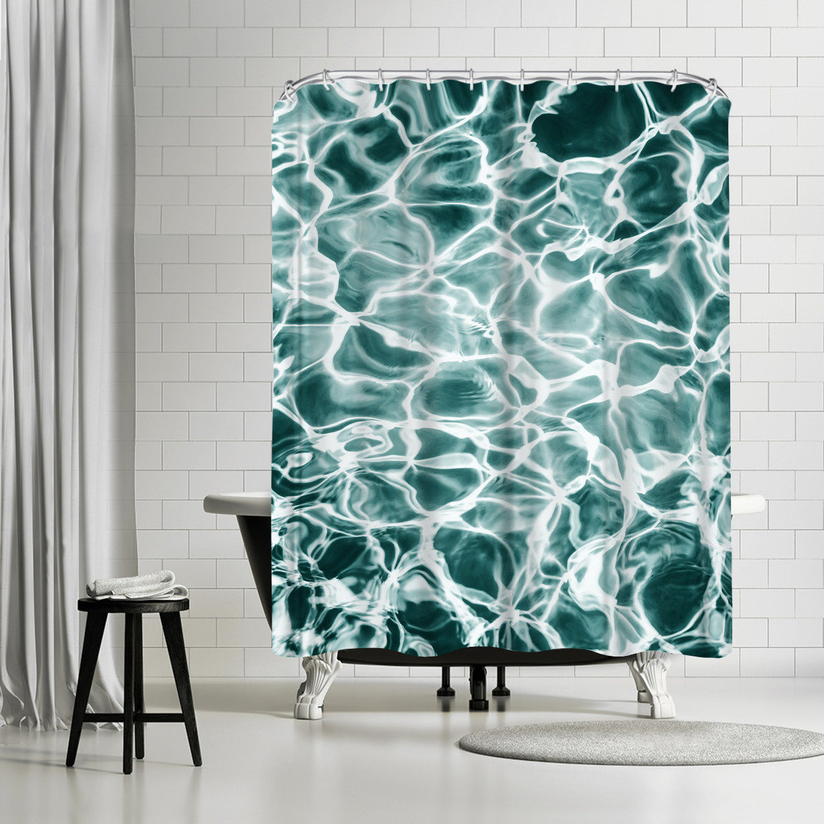 East Urban Home Sisi And Seb Abstract Water Single Shower Curtain Wayfair