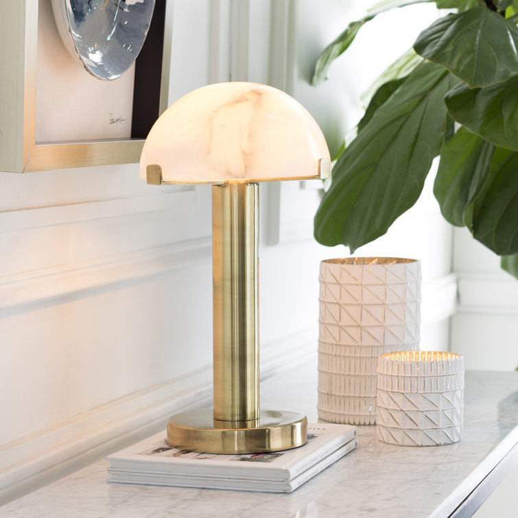 AllModern Mobarkar 15" Antique Gold Table Lamp | Wayfair.ca