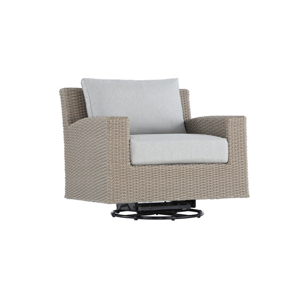 Rosecliff Heights Brick Outdoor Swivel Glider Chair With Cushions Wayfair