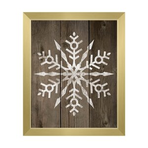 'Fancy Snowflake on Deck' Framed Graphic Art