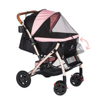 pink dog stroller