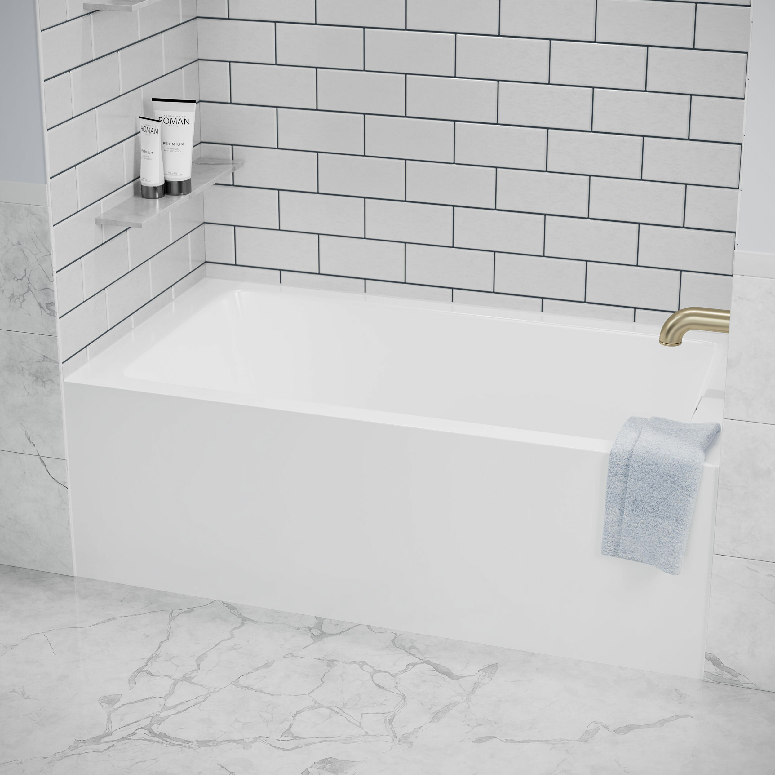 Wyndham Collection Grayley 60 X 30 Alcove Soaking Acrylic Bathtub