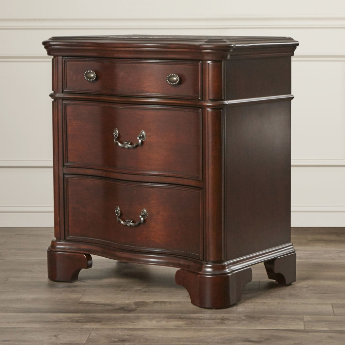 Astoria Grand Alanya 3 Drawer Nightstand Reviews Wayfair Ca