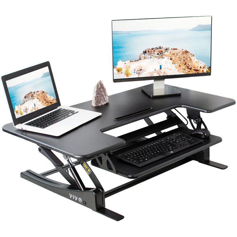 height adjustable standing desk converter