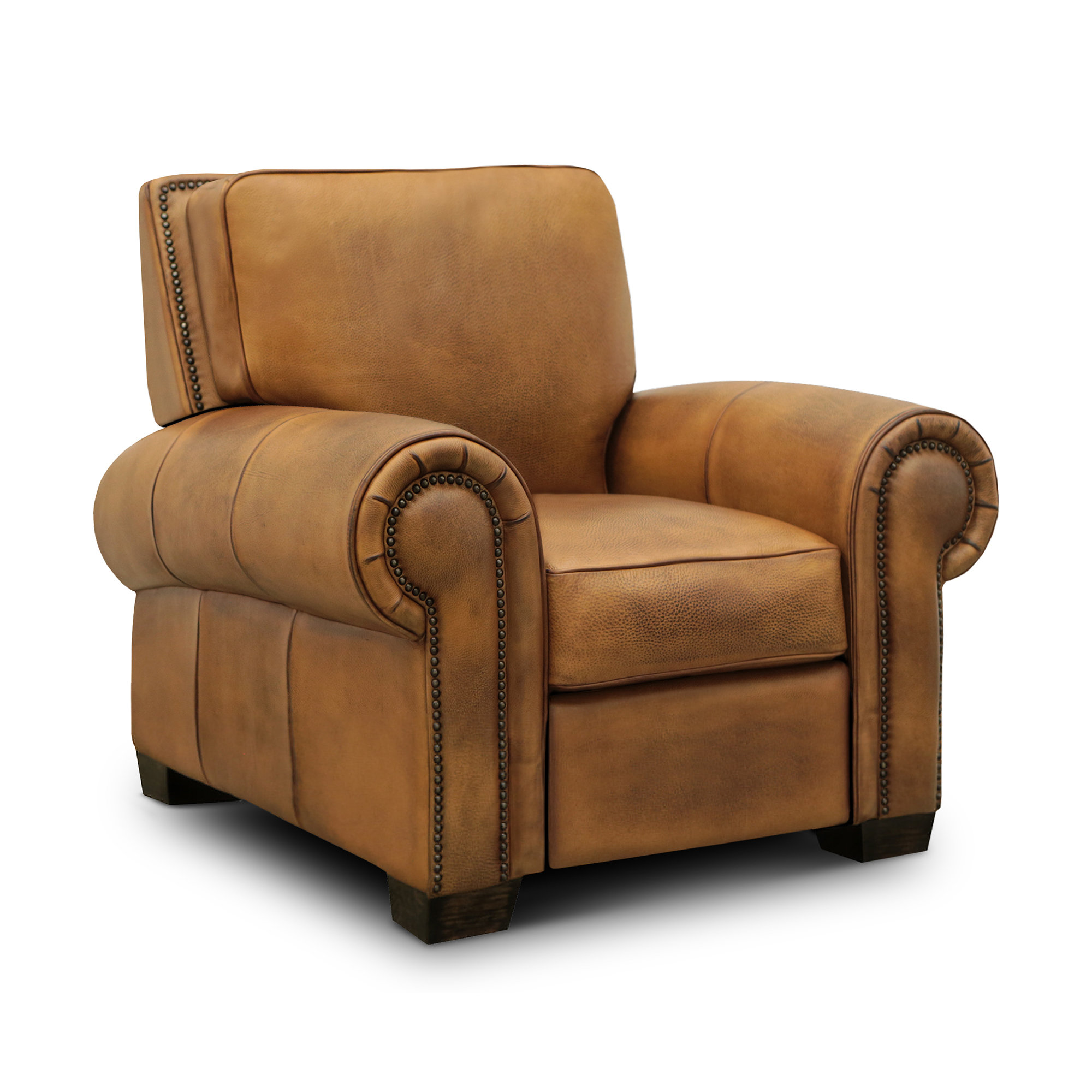 Charlton Home Ozzy Genuine Leather Manual Recliner Wayfair