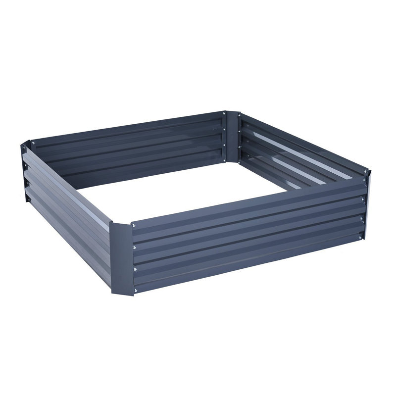 Williston Forge Zendaya 4 Ft X 4 Ft Galvanized Steel Raised Garden