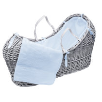 blue moses basket bedding