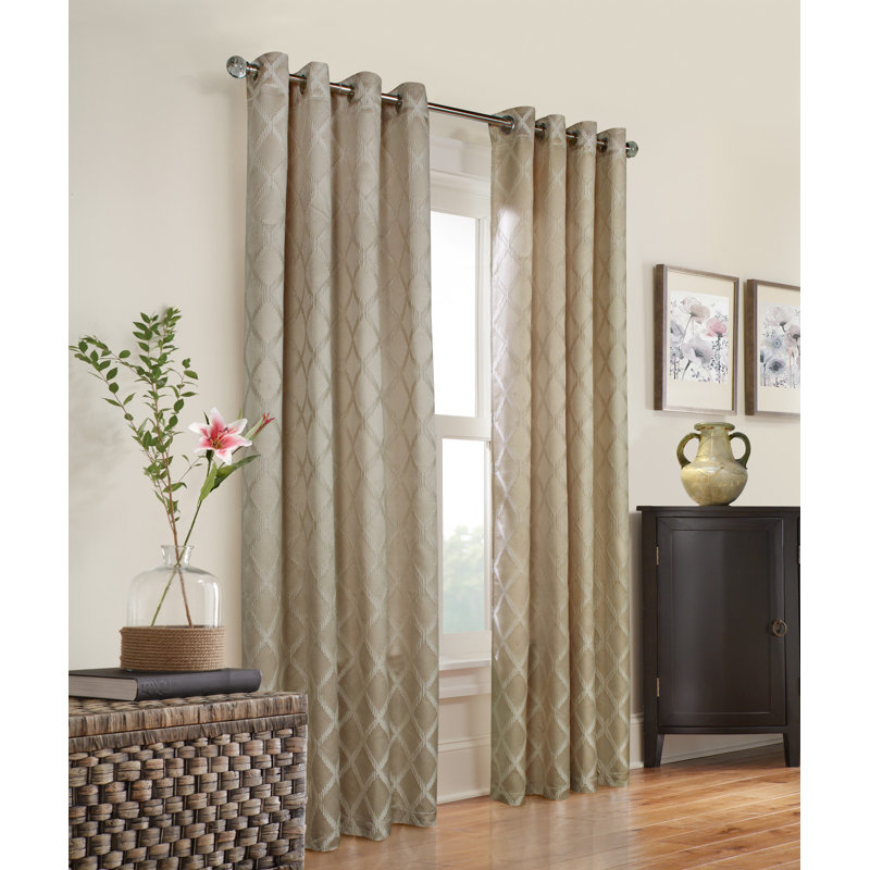 Beachcrest Home Springvale Geometric Room Darkening Grommet