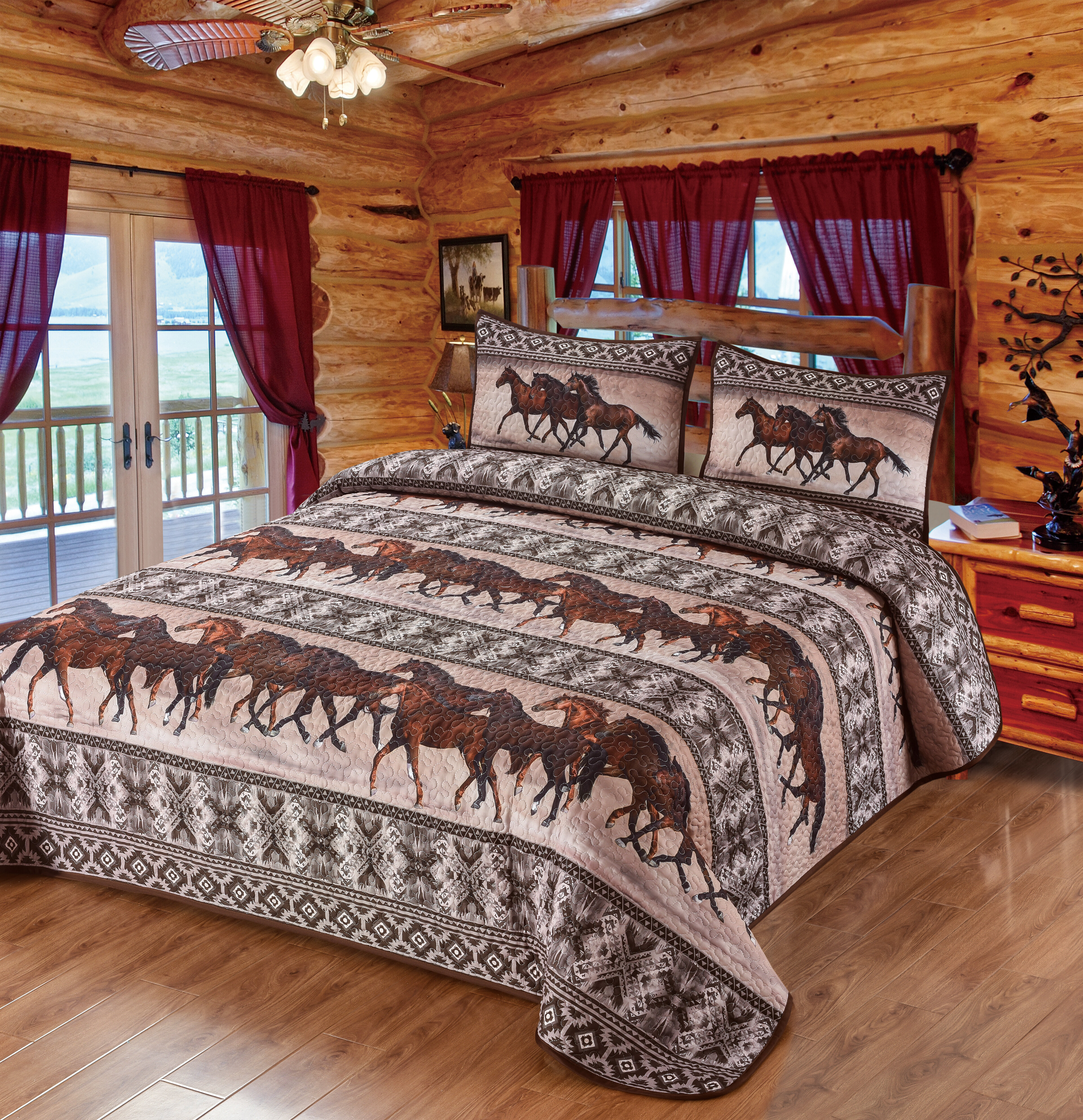 Loon Peak Haddad Horse Valley Quilt Set Wayfair