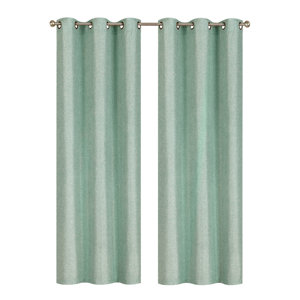 Willow Textured Woven Solid Sheer Grommet Curtain Panels (Set of 2)