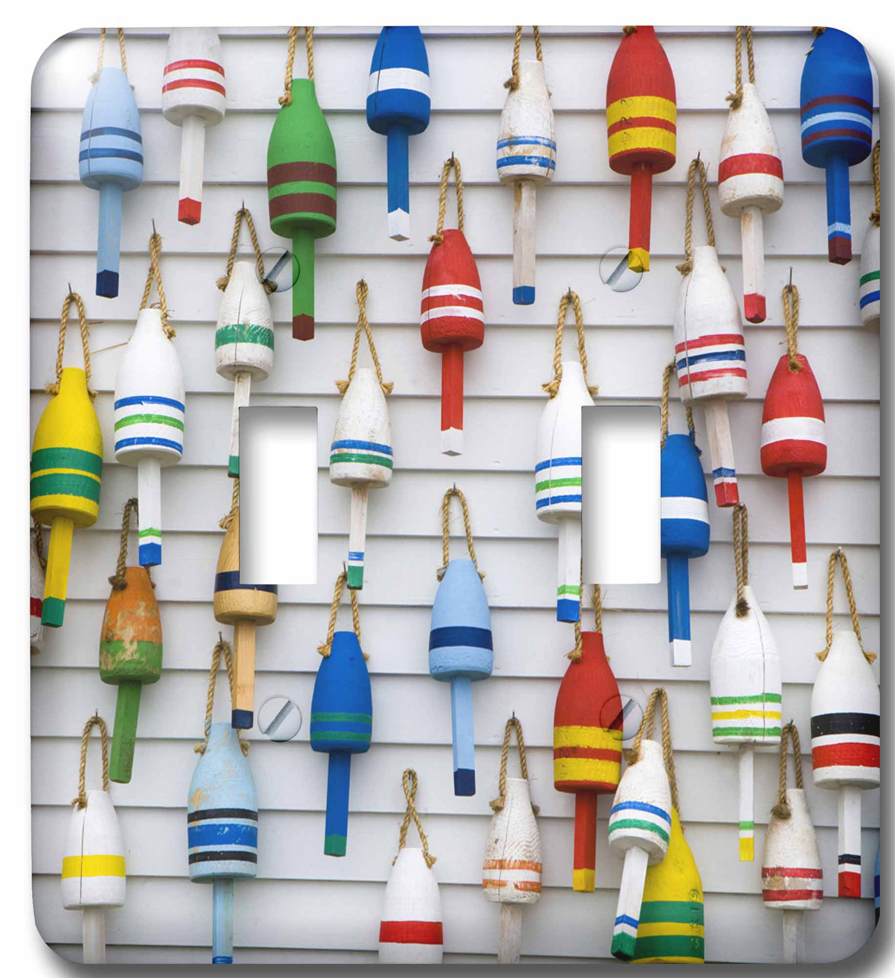 3drose Fishing Village Buoys Stonington Maine 2 Gang Toggle Light Switch Wall Plate Wayfair