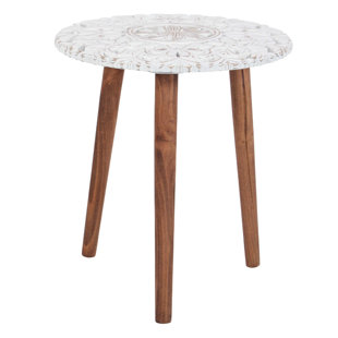 Sagrario Wood Carved End Table by Bloomsbury Market Reviews