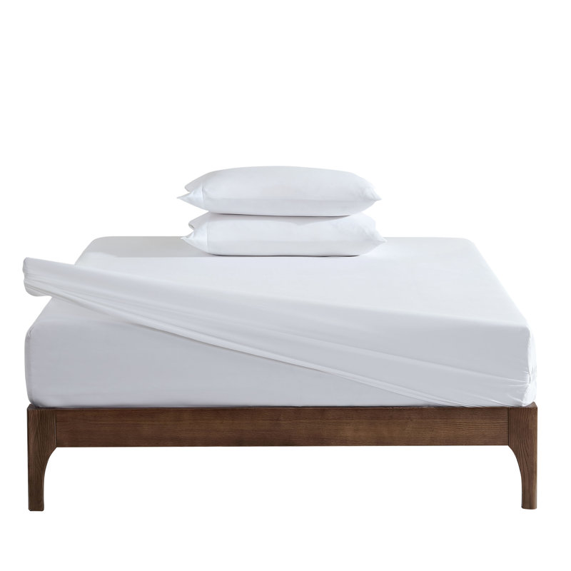 Nautica Fitted Sheet and Standard Pillowcase Sets Color/Pattern: Solid White, Size: Full Sheet Set + Fitted Sheet + 2 Pillowcases
