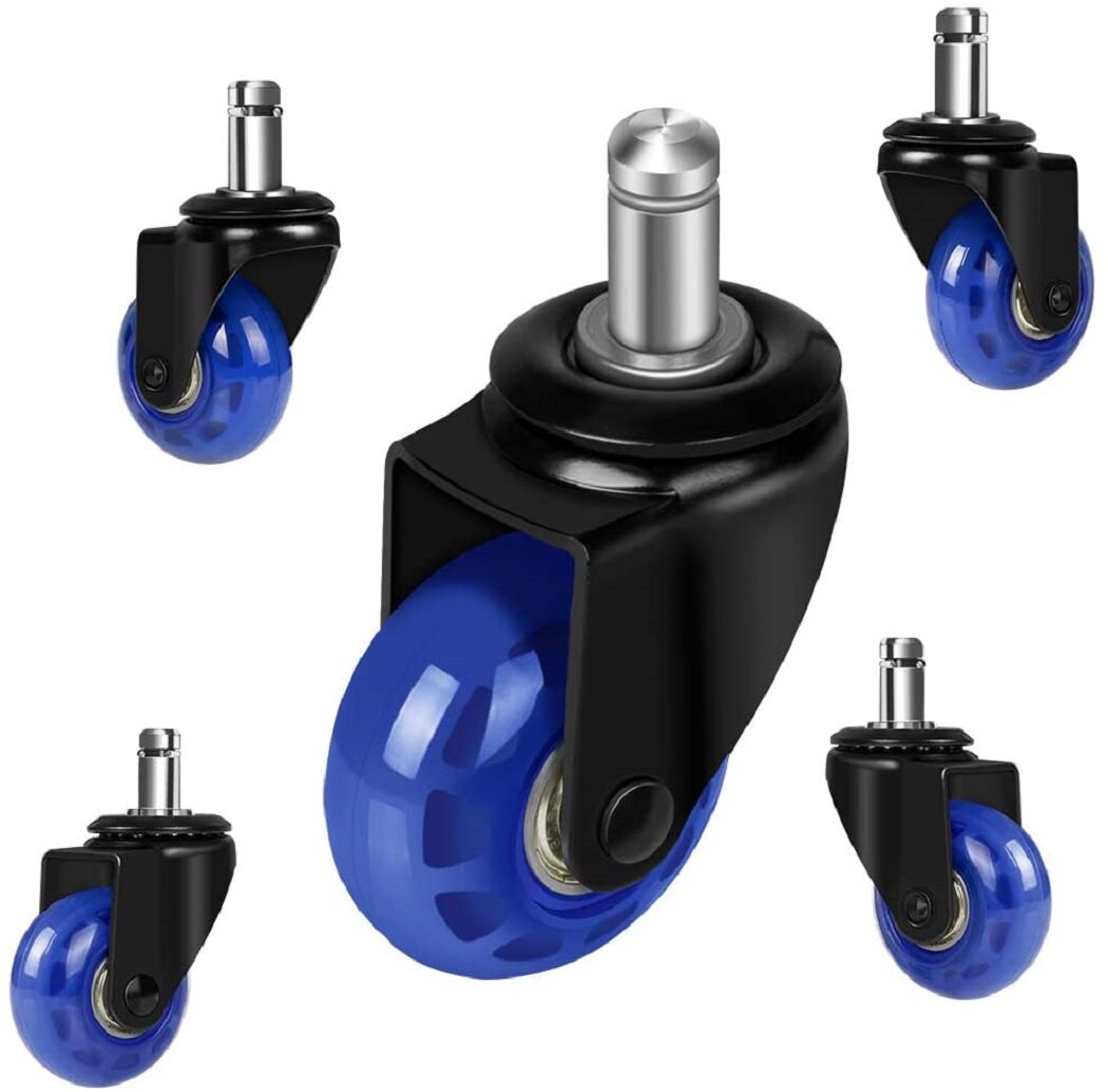 15X  Hi Quality WHEEL CASTER REPLACEMENT SWIVEL SET FOR HARD FLOOR OFFICE CHAIR 