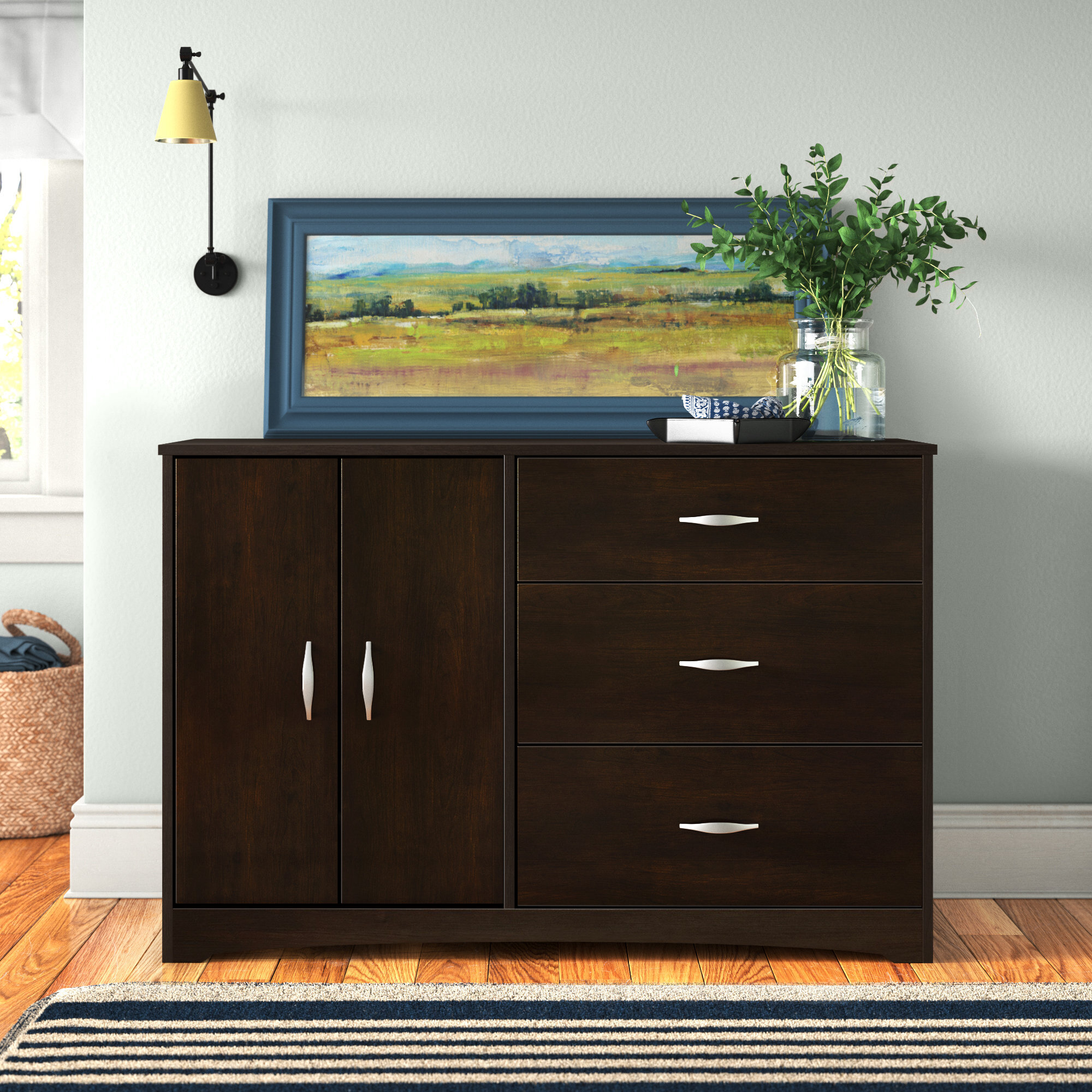 Andover Mills Ryker 3 Drawer 45 W Combo Dresser Reviews Wayfair