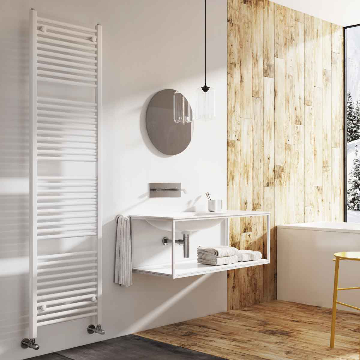 Akenside Vertical Straight Towel Rail Radiator Akenside Vertical Straight Towel Rail Radiator