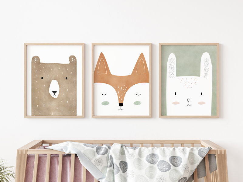 Woodland Art Paper Print Set Unframed Prints Size: 18" H x 14" W