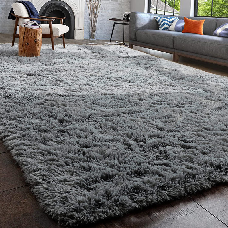 Shahen Shag Gray Area Rug Rug Size: Rectangle 8' x 10'