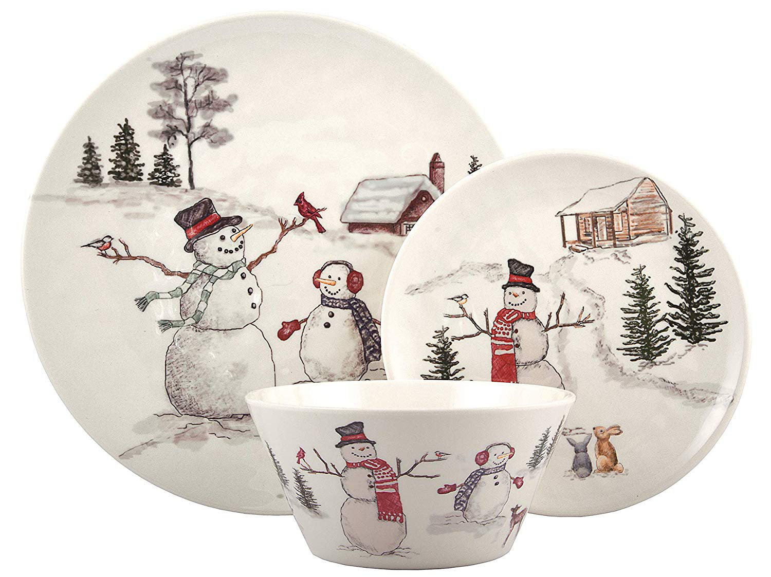 christmas melamine dinnerware