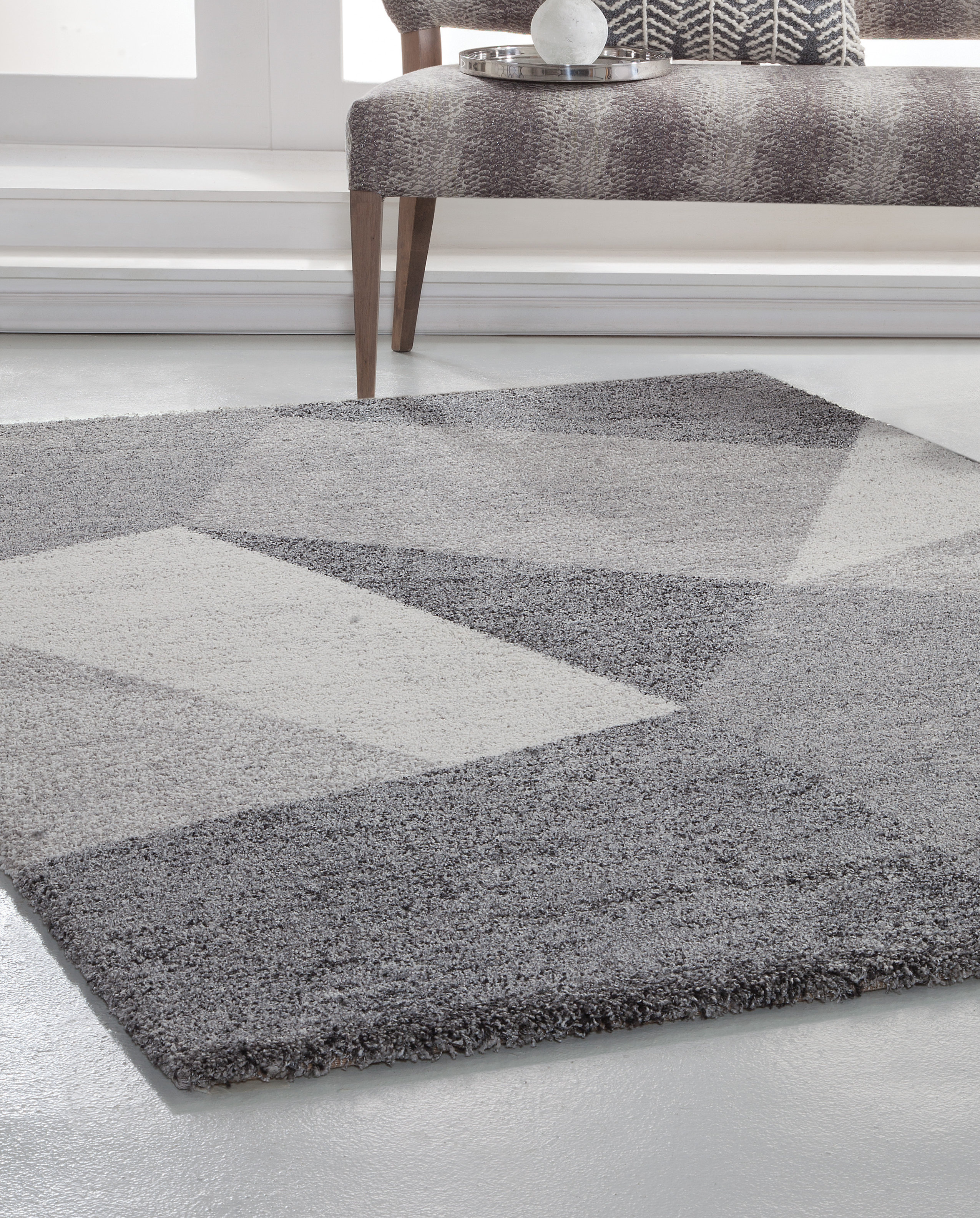 Brayden Studio® Teasley Power Loom Performance Gray Rug & Reviews | Wayfair