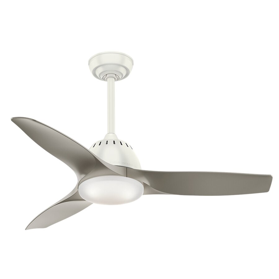 44" Wisp 3 - Blade LED Standard Ceiling Fan with Remote Control and Light Kit Included