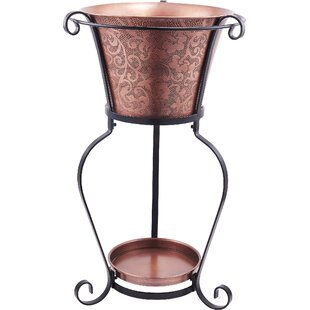 View Solid Copper Etched Beverage Tub with