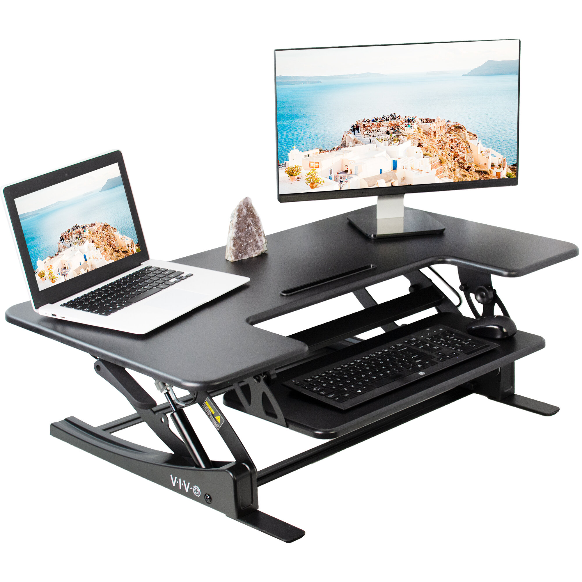 Vivo Height Adjustable Standing Desk Converter Wayfair