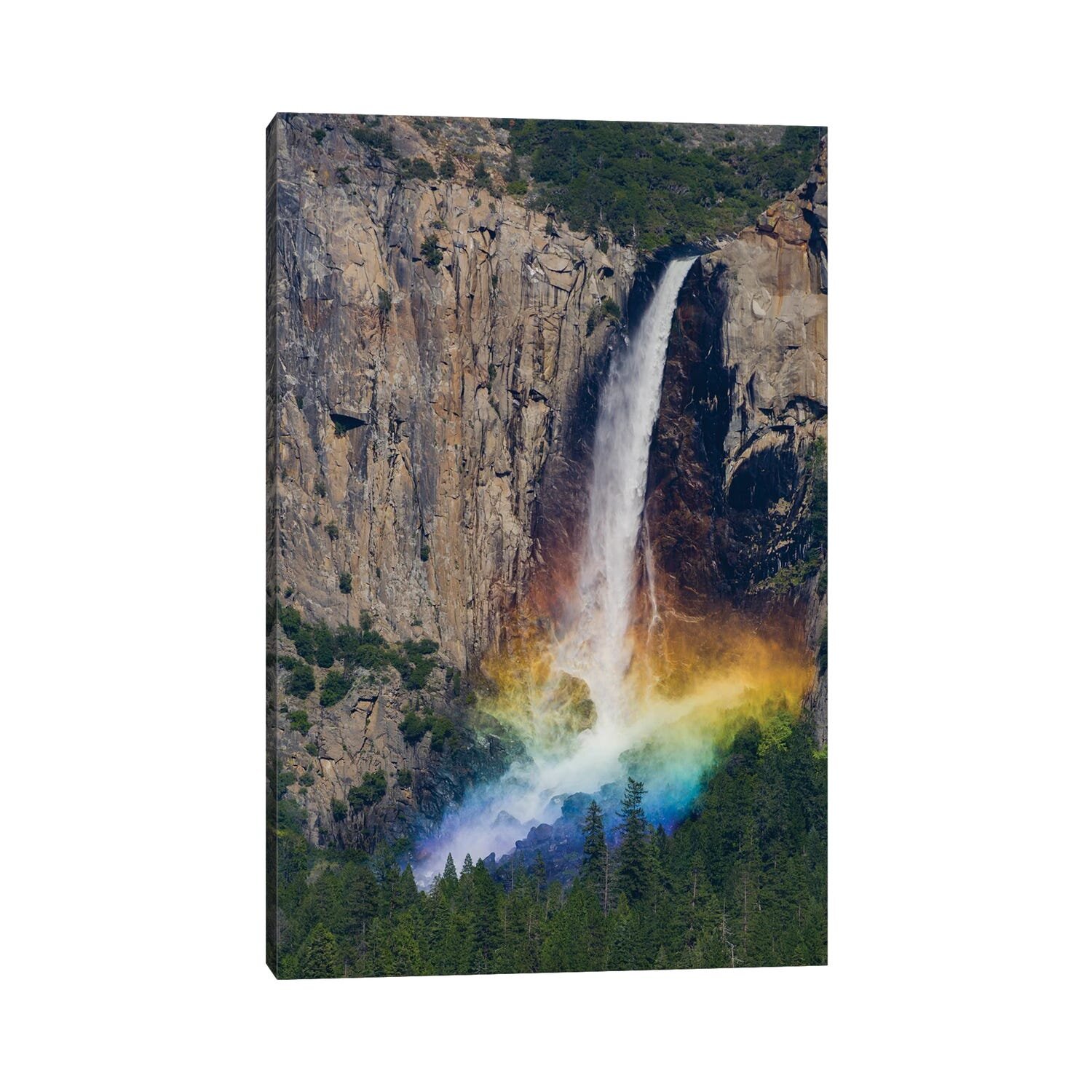 East Urban Home Bridal Veil Falls And Rainbow Yosemite National Park California By Jeff Foott Wrapped Canvas Photograph Wayfair