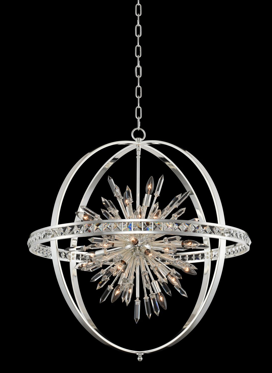 Mercer41 Desalvo 24 Light Sputnik Sphere Chandelier With Crystal Accents Wayfair