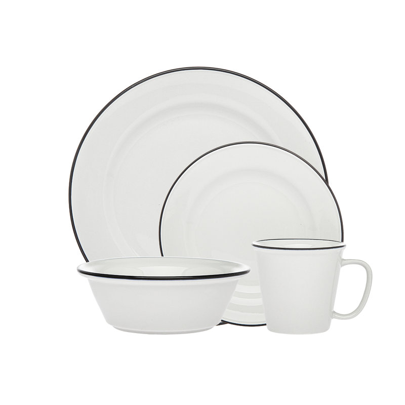 white and silver dinner set