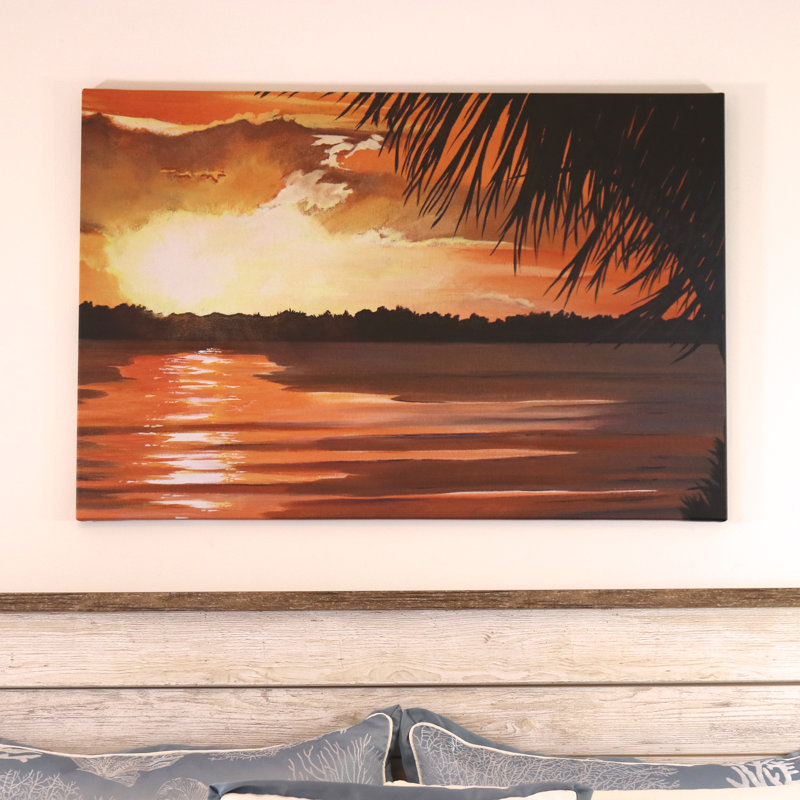 Bay Isle Home September Sunset 7 32pm Acrylic Painting Print On