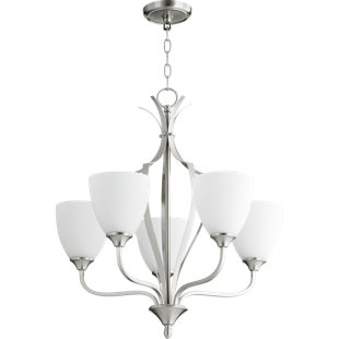 Go to store & view more images Brookview 5-Light Shaded Chandelier by Fleur De Lis Living