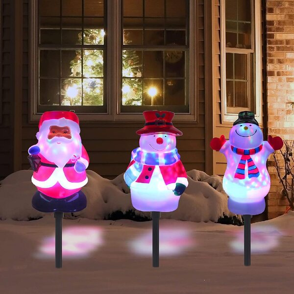 fidigeilo Christmas Snowman Pathway Lights Outdoor,Waterproof Landscape ...