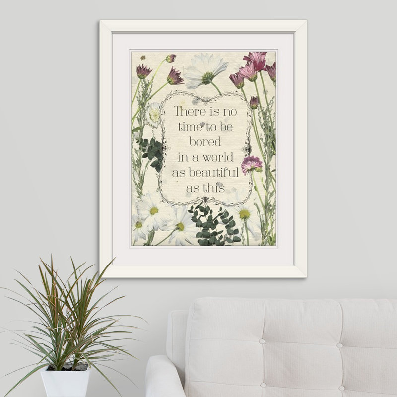 Giclee 'Pressed Floral Quote I' Graphic Art Print