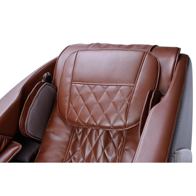 Homedics Genuine Leather Reclining Adjustable Width Heated Full