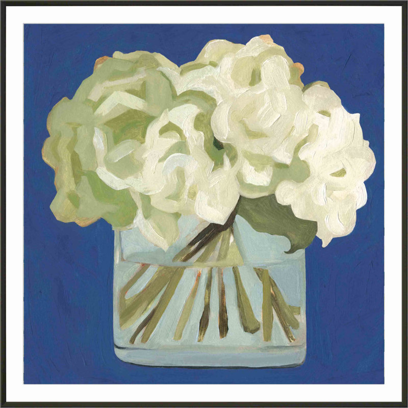 White Hydrangeas II by Emma Scarvey - Picture Frame Painting