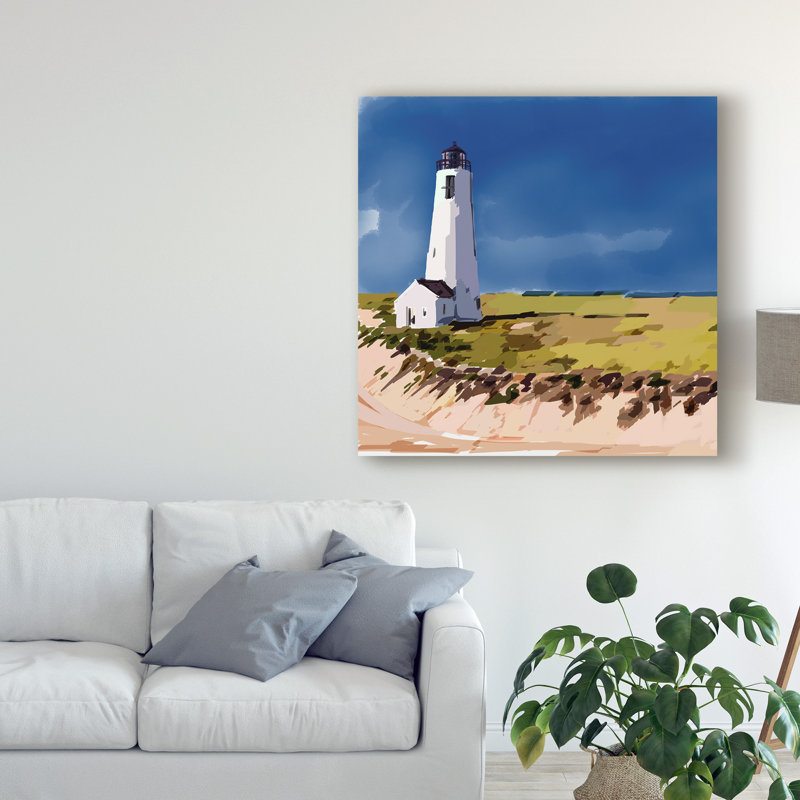 East Urban Home Lighthouse Scene V Acrylic Painting Print On