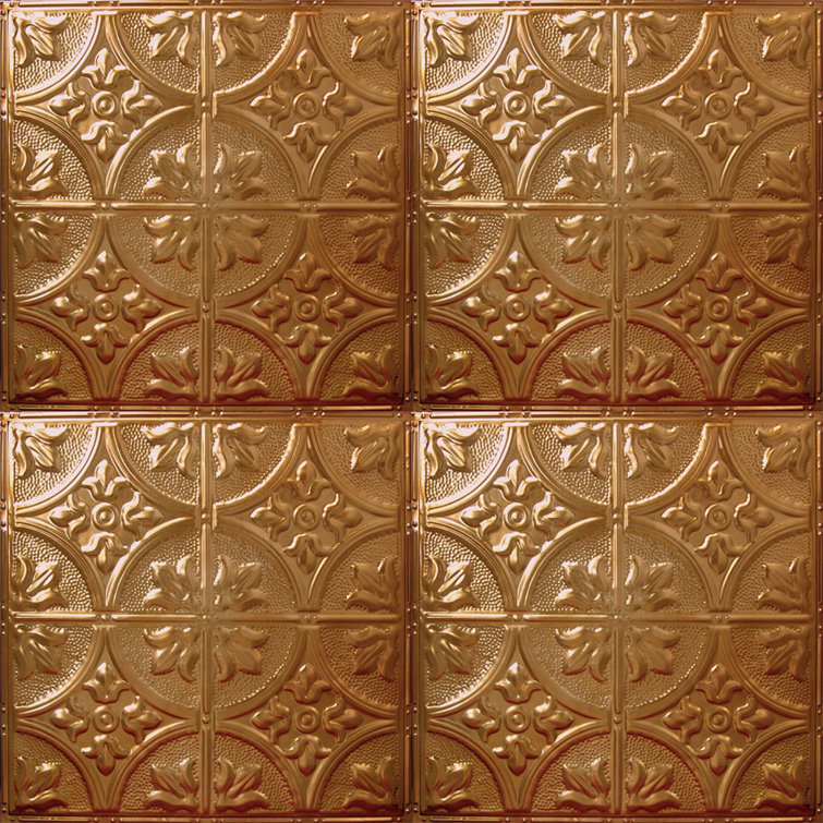 Copper tin ceiling tiles