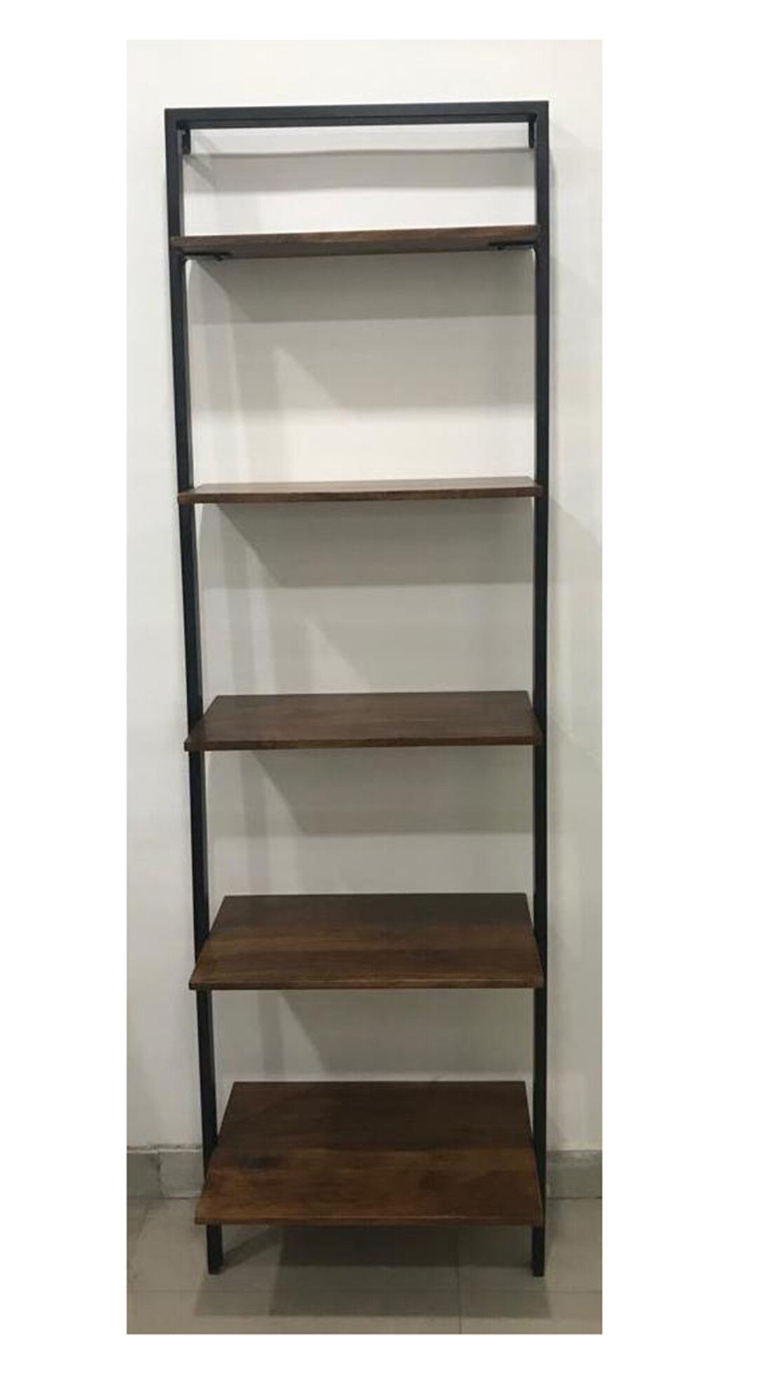 Williston Forge Torrens Mango Wood And Iron Ladder Bookcase Wayfair