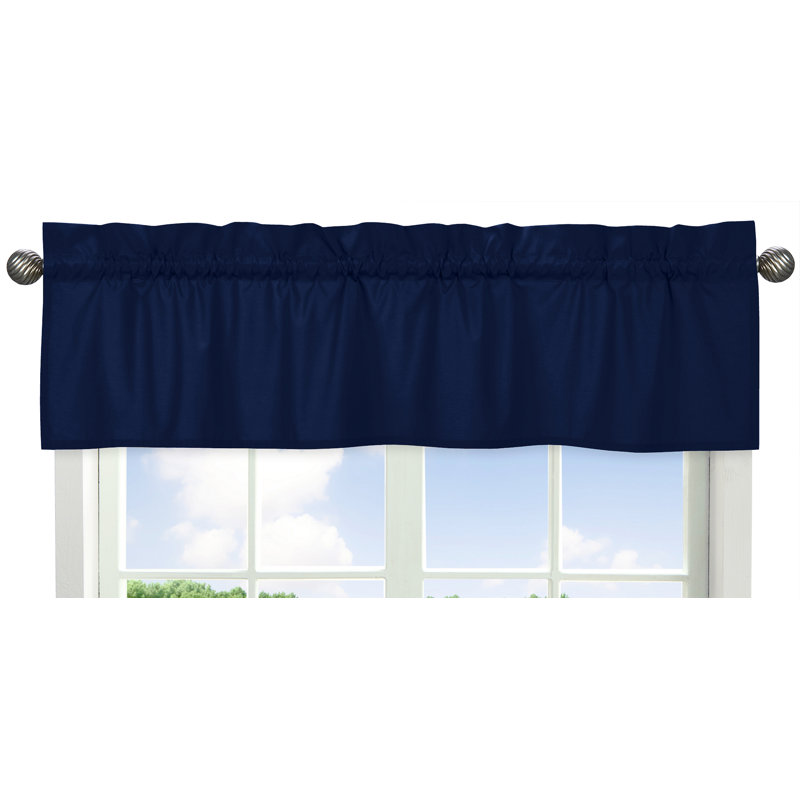 Sweet Jojo Designs Solid Navy Curtain Window Valance Reviews Wayfair