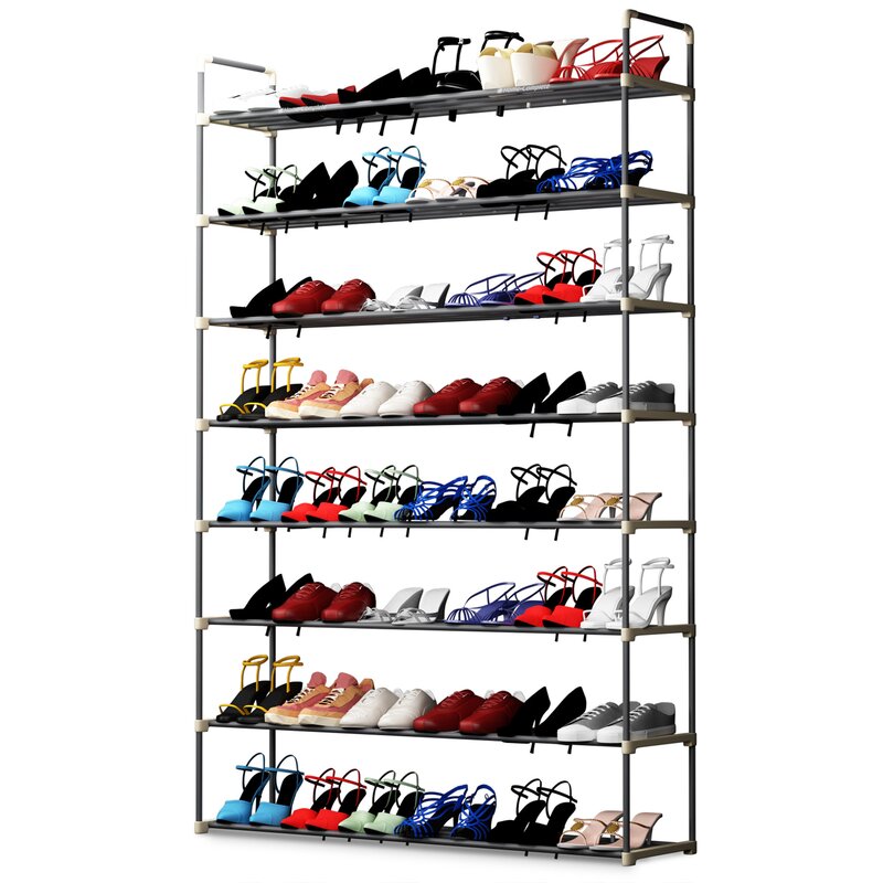 Rebrilliant 8 Tier 48 Pair Shoe Rack Reviews Wayfair