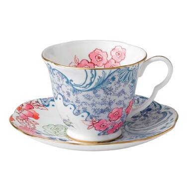 Cup, Saucer, Plate Wedgwood Tea Trio in the Spring Morning Pattern 