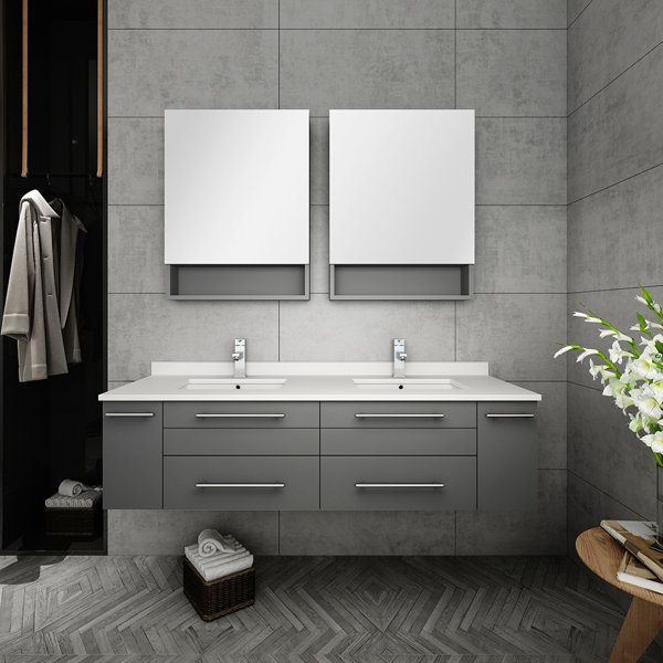 Double Sink Wall Hung Vanity Wayfair You need to factor in the style. wayfair