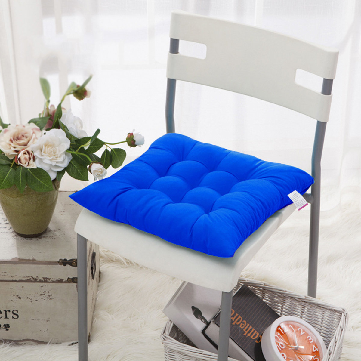 Ebern Designs Fashion Simple Solid Color Padded Cushion Chair Cushion Cushion Square Pillow Decoration Pillow Patio Chair Cushion Cushion Home Decoration Wayfair